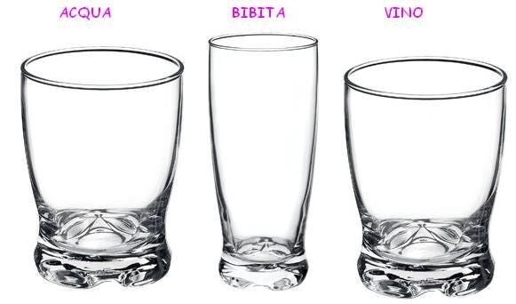 Set 3 Bicchieri da tavola vino madison 18 cl bormioli