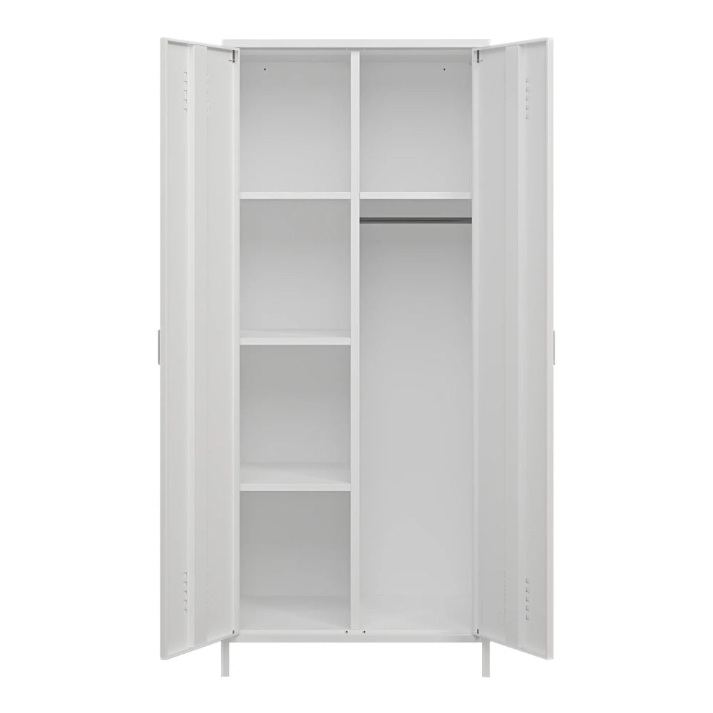 Mobiletto/scaffale in metallo 180 x 76 x 50 cm acciaio bianco 03_0008915