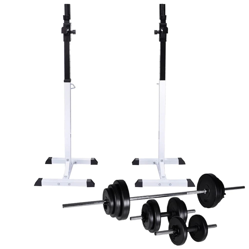 Supporto per manubri con set di manubri e pesi da 30,5 kg 02_0000728
