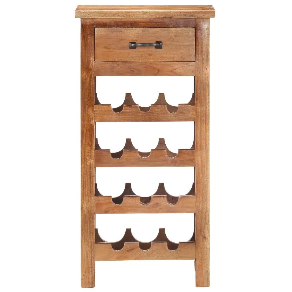 Mobiletto Portavini 40x30x80 cm in Legno Massello di Acacia 287482