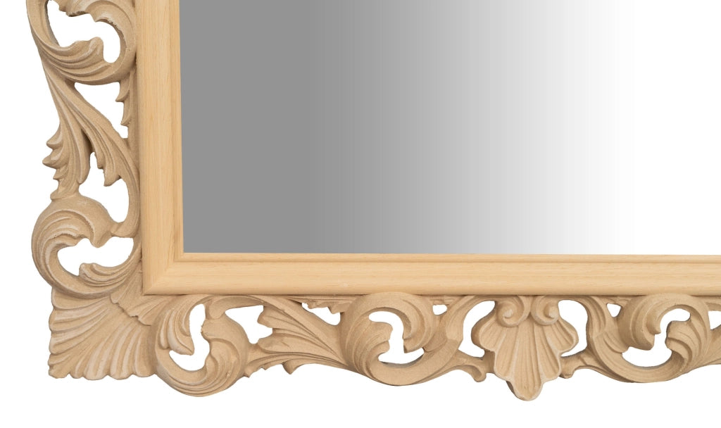 Biscottini SPECCHIERA DA PARETE IN LEGNO FINITURA GREZZA MADE IN ITALY realizzata Offerta