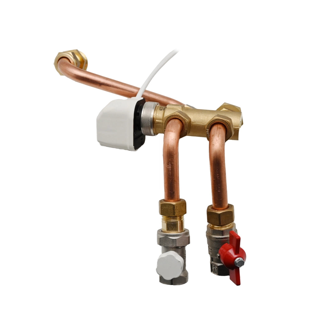 KIT VALVOLA 3 VIE CON BYPASS  SERVOCOMANDO VALVOLA A SFERA DETENT WIND- Wind 10-60 Sfe/det 1/2 kvs 1.6- DC- pezzi 1