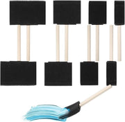 Pacco di 8 pennelli a spuma per macchie - 4 dimensioni di pennelli a spuma - pennelli per bambini - pennelli per progetti DIY e attività di ricamo (2,5cm, 4cm, 5,1cm)