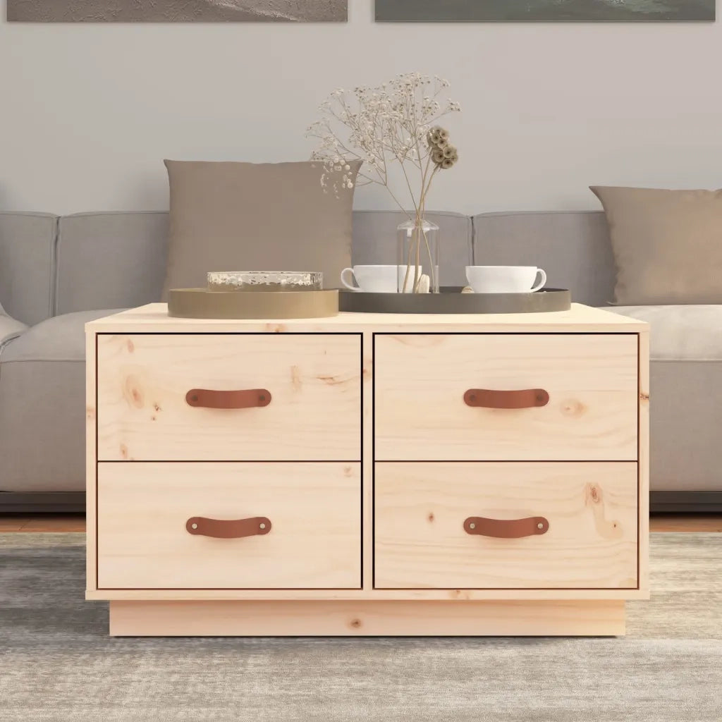 Tavolino da Salotto 80x80x45 cm in Legno Massello di Pino 821517