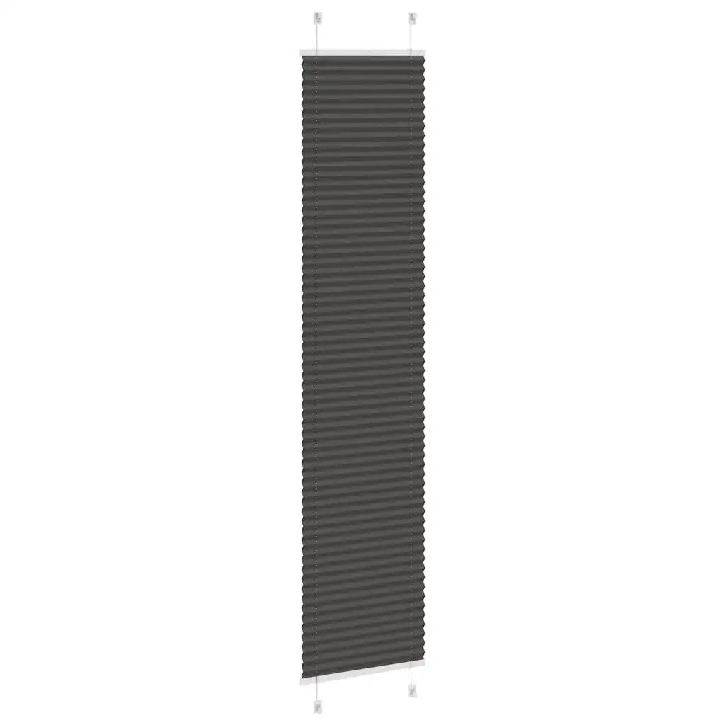 Tenda Plissettata Nera 50x200 cm Larghezza Tessuto 49,4 cm