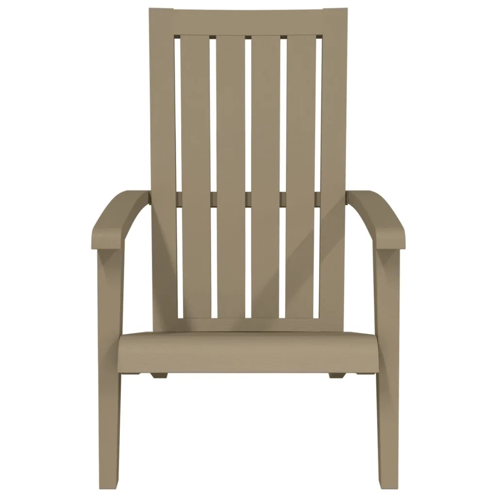 Sedie Adirondack da Giardino 2 pz Polipropilene Marrone Chiaro 364168