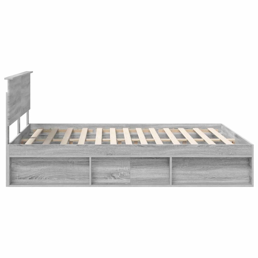 Struttura del letto Grigio Sonoma 160 x 200 cm Pino massello 3410578