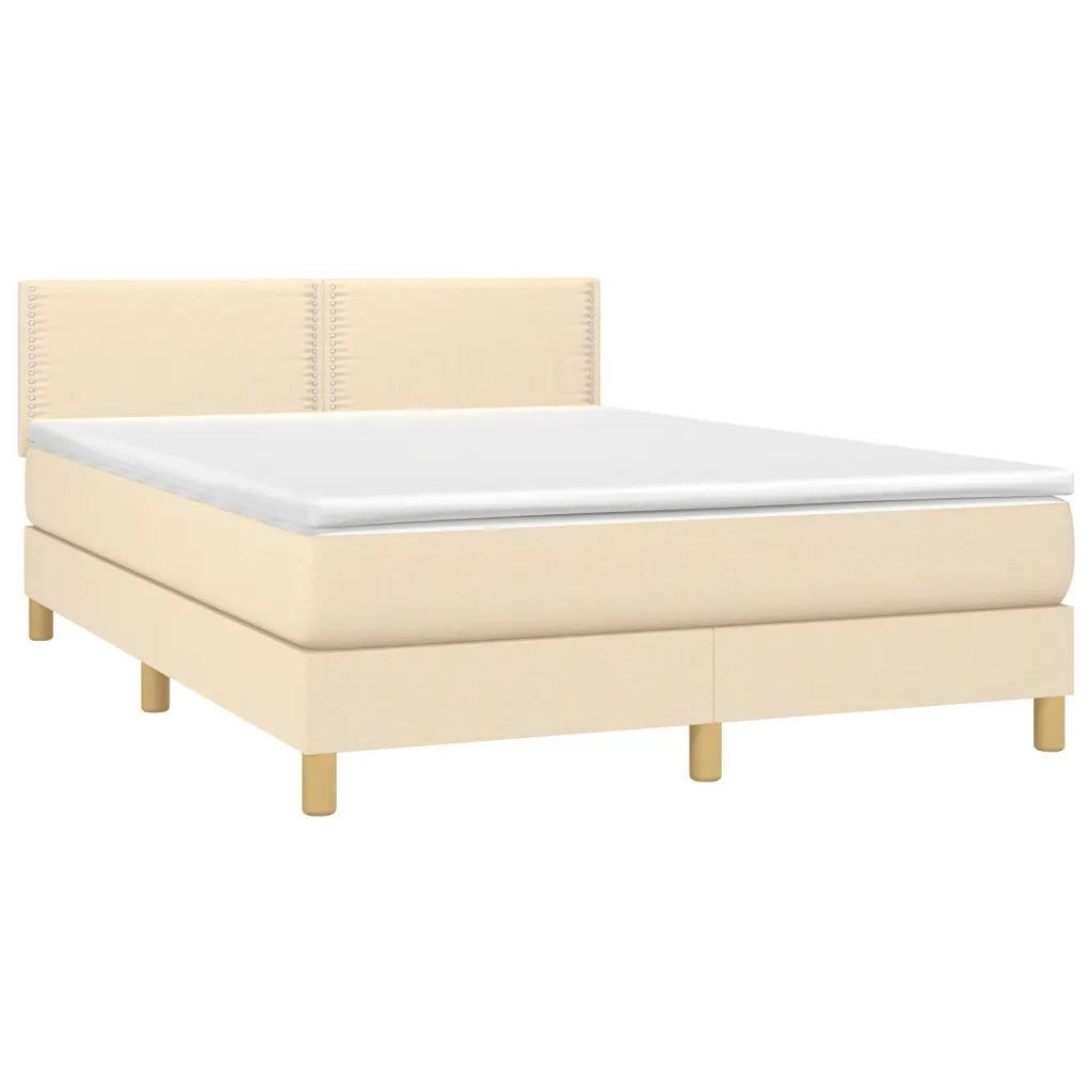 Giroletto a Molle con Materasso Crema 140x200 cm in Tessuto 3140542