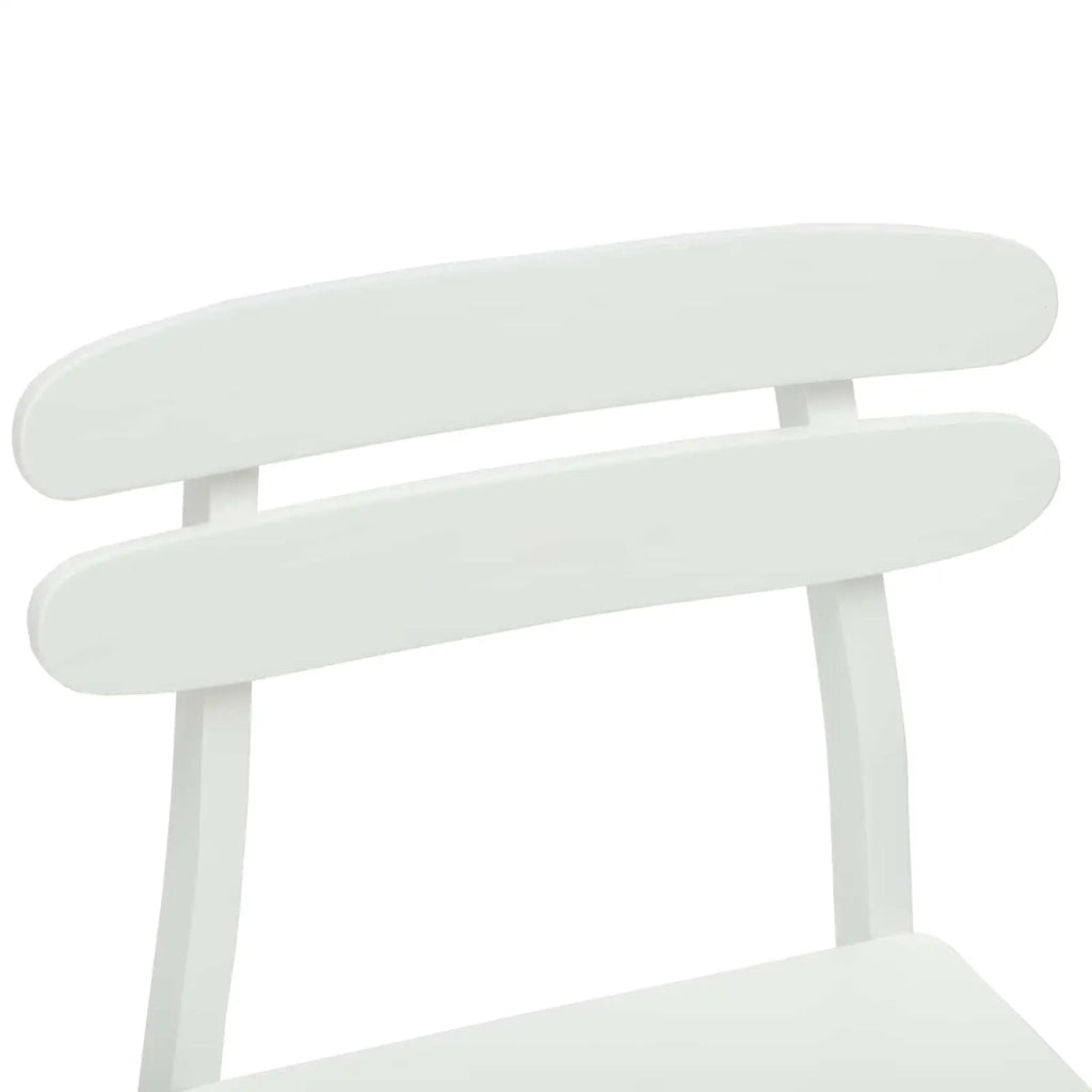 Sedia da pranzo 2 pcs Bianco Legno di gomma solido 42020516