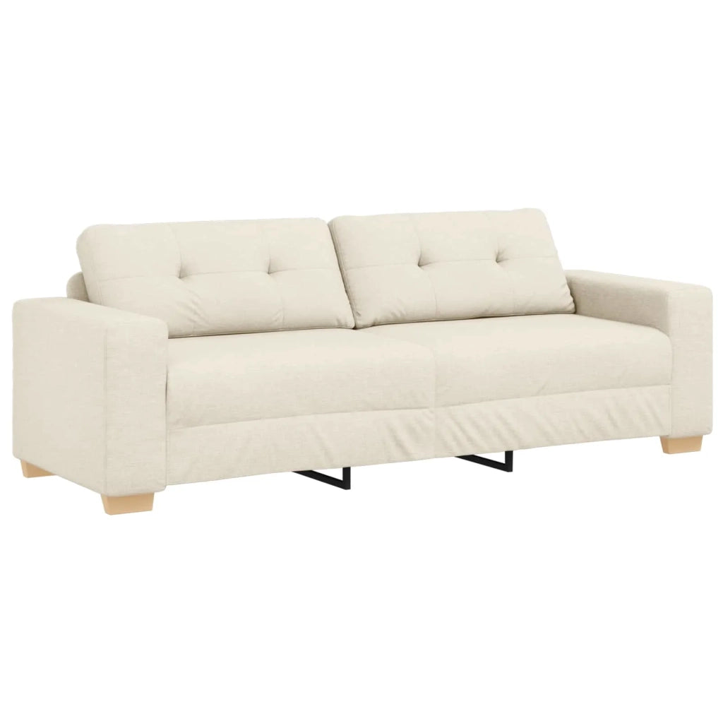 Divano 2 pcs Beige 221 x 80 x 80 cm Tessuto misto lino 3324687