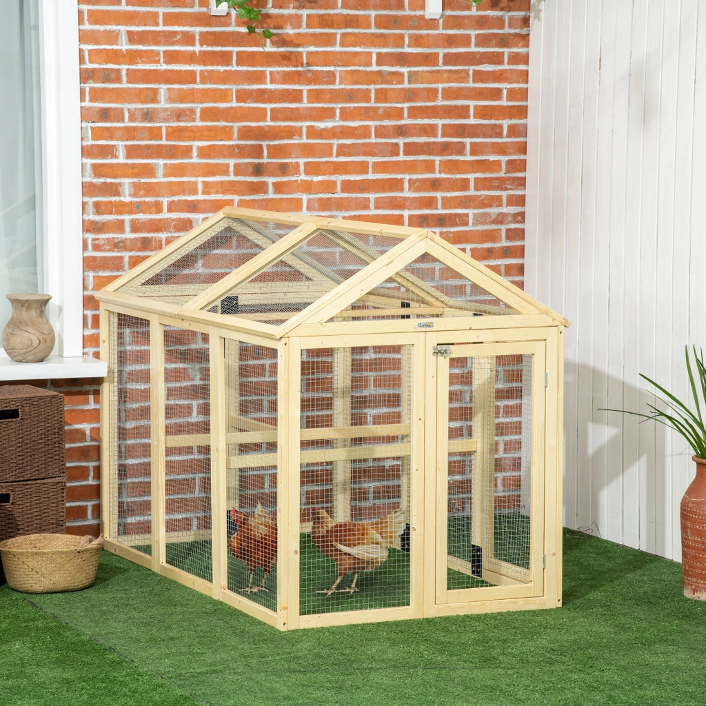 Recinto per polli in legno ¨C zephmum ¨C 140x88.5x106 cm naturale