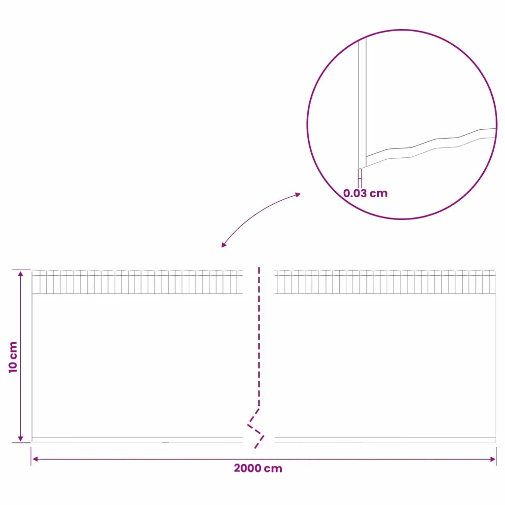 Bordura per Prato 10 m x 20 cm Acciaio zincato Argento 42030383