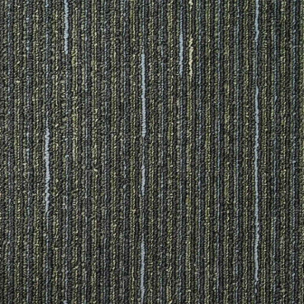 Piastrella per Tappeto Verde Striato Chiaro 50 x 50 cm 4 pz CFW7127142