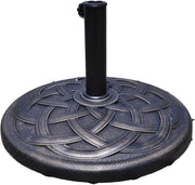 Base per Ombrellone in Resina da 46 cm, Base per Ombrellone Rotondo da 10 kg per Esterni, per Giardino, Spiaggia Piscina (Bronzo (modello3))