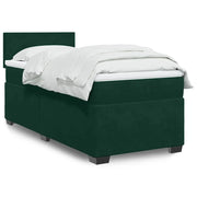 Giroletto a Molle con Materasso Verde Scuro 80x200 cm Velluto