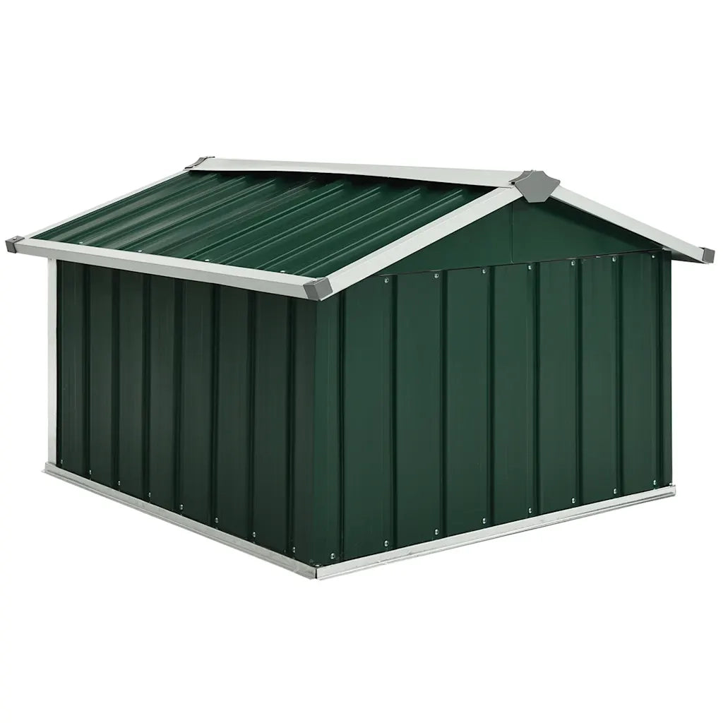 Capanno per Robot Tosaerba-Casetta da Giardino 92x97x63 cm Acciaio Zincato Verde