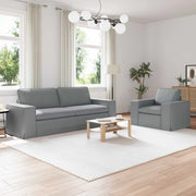 Set di divani 2 pcs Grigio chiaro 222 x 80 x 82 cm Tessuto