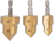 Kit di espandi set - 3 espandi - diametri di tubo 15-19 mm / 18-24 mm / 24-31 mm - 1/4 pollice testa a 6 facce - finitura superficie liscia - espandi a diametro