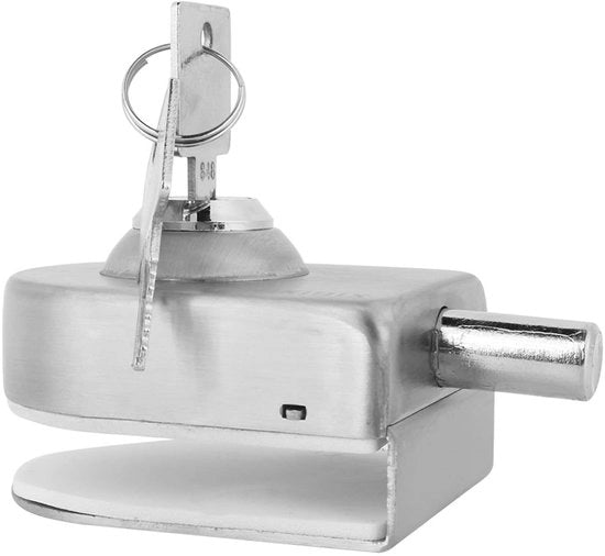 Pannello di sicurezza per porte in vetro - Slot per porte in vetro - Gancio di chiusura per porta bagno - Gancio di chiusura per porta camera da letto - Installazione facile - Adatto per porte con spessore 10-12 mm - Pannello di sicurezza in vetro