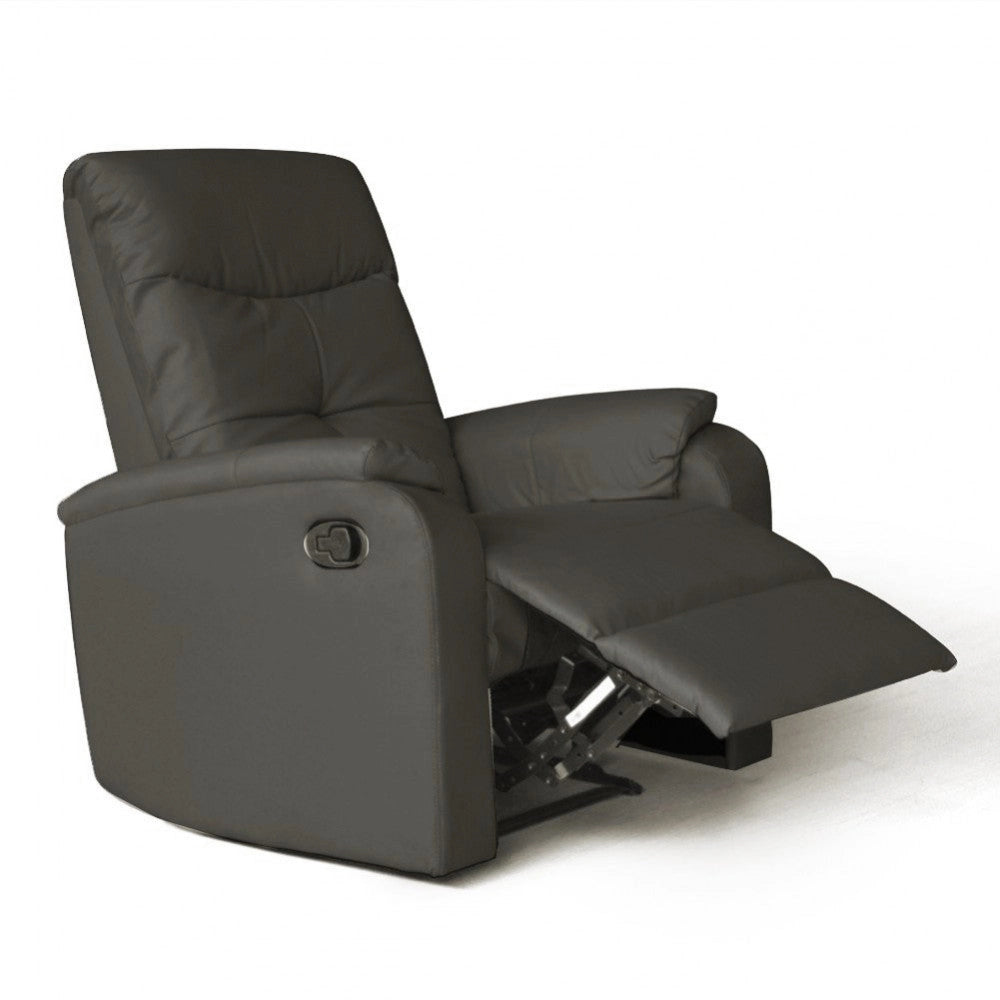 Poltrona Relax 76,5x89/159x100/83,5 h cm in Similpelle Grigio