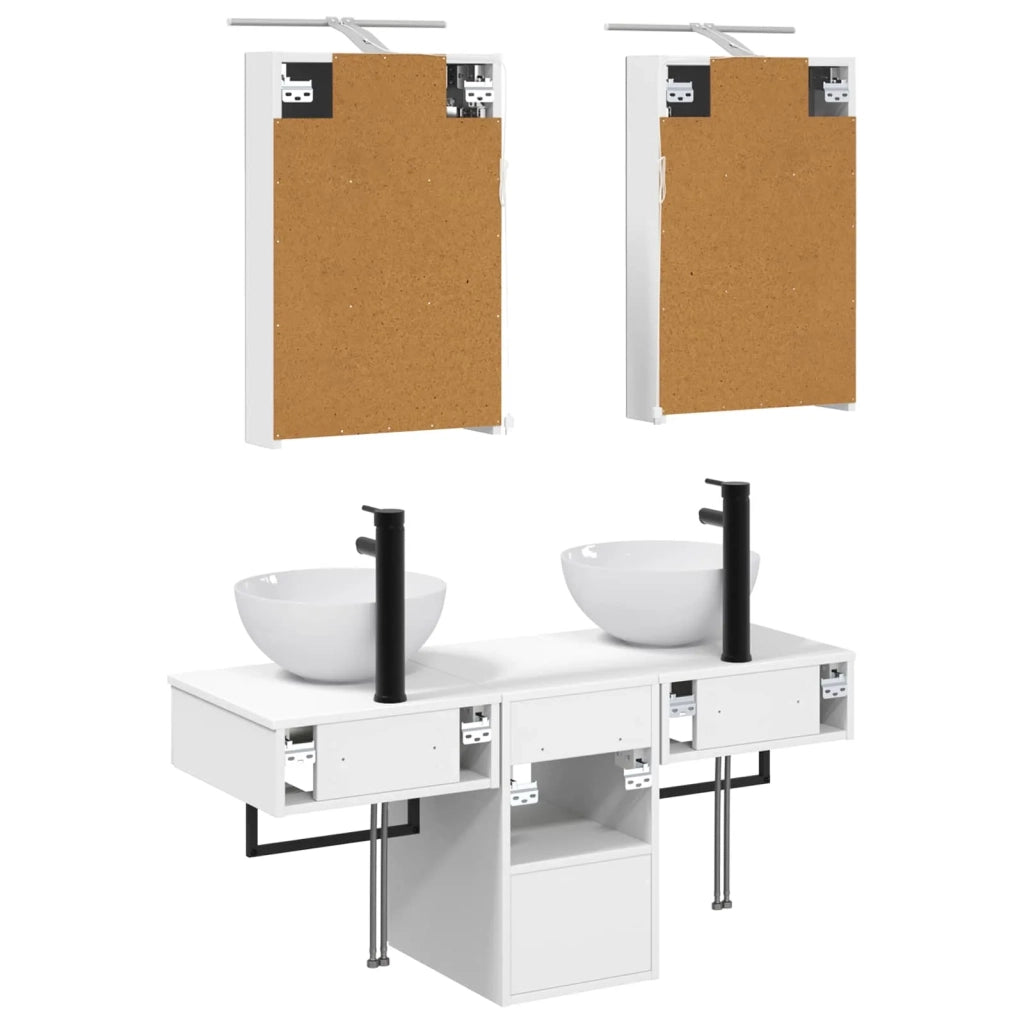 Set di Armadi da Bagno 5 pcs Bianco 40 x 10,5 x 60,5 cm 3406271