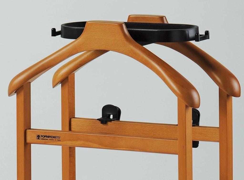 Foppapedretti 9900395003 IlMettinsieme Indossatore Servomuto Legno Faggio Due Spalle Porta Pantaloni Portascarpe Rotelle colore Naturale