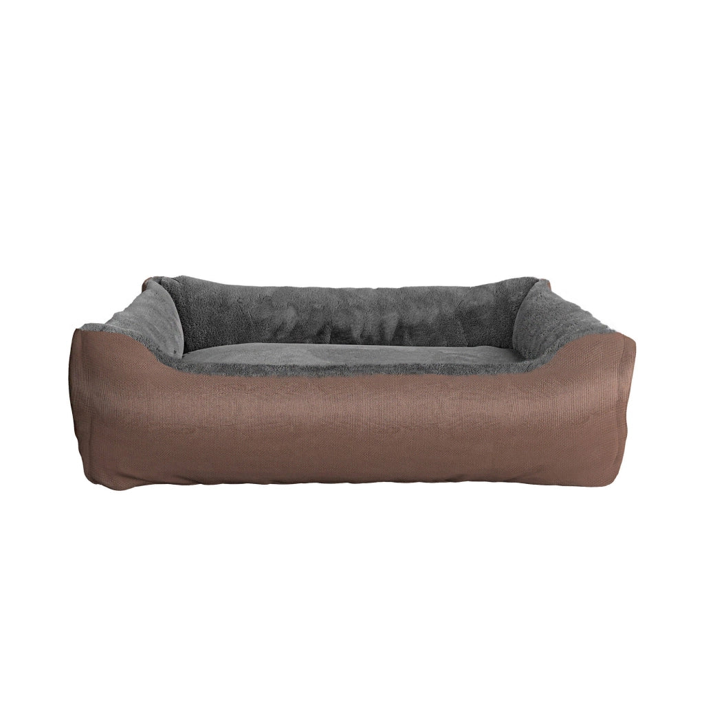 Cuccia per Cani e Gatti Doubleface 62x50x17 cm in Poliestere Love Tortora