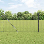 Palo della recinzione 7 pcs Grigio Acciaio 42004260