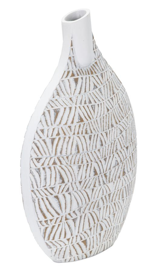Vaso Nairobi 30,5x46,5x11,5 cm in Poliresina Bianco