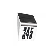 Trade Shop - Numero Civico Illuminato Led Ricarica Energia Solare Acciaio Inox Esterno Casa -
