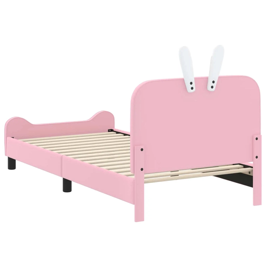 Struttura letto bambini con testata Rosa 80 x 200 cm PU