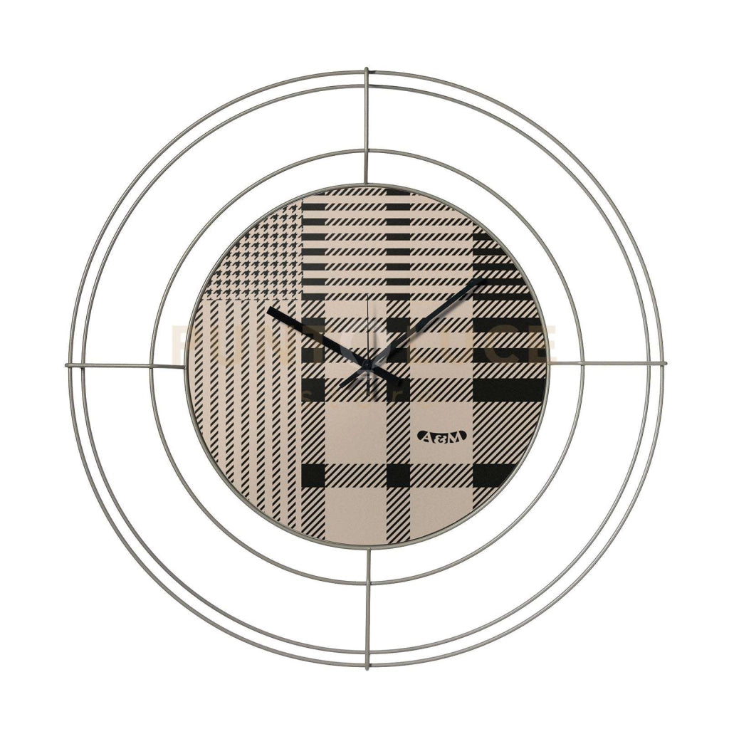 orologio nudo piccolo tartan Nero ,tartan in Ferro Diametro59cm