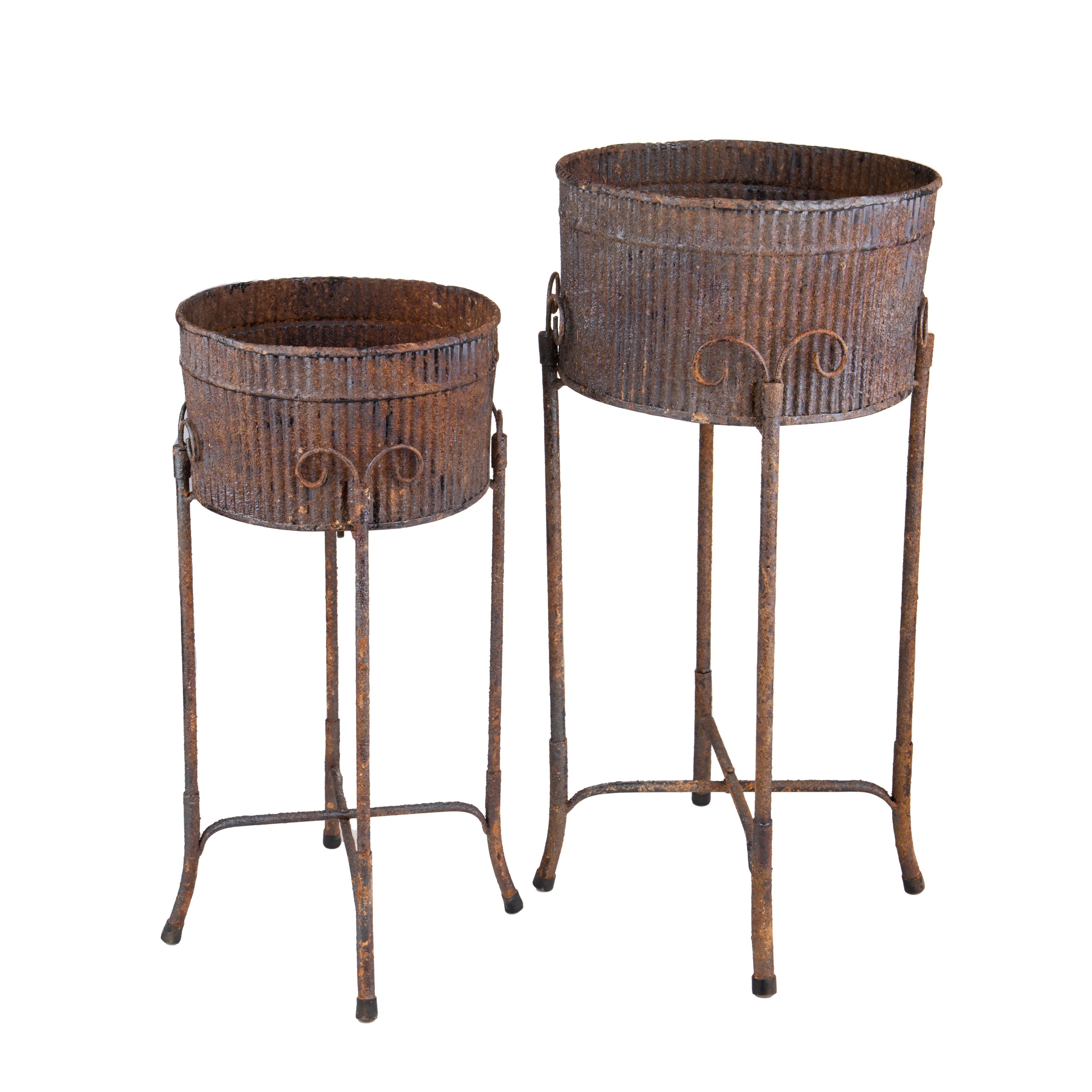 Set 2 Vasi in Ferro con Alz 31 H 69