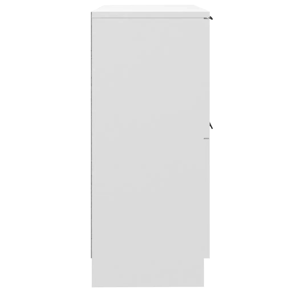 Credenze 2 pz Bianche 30x30x70 cm in Legno Multistrato 811170