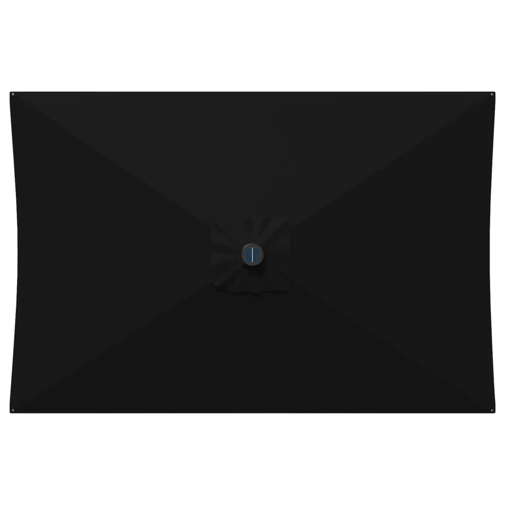 Parasol da giardino con luci LED e base 200 x 300 cm Poliestere 42036245