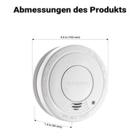 Set 120x Rilevatore di fumo con batteria da 9 V, allarme antincendio con funzione HUSH, sensore antifumo fotoelettrico affidabile con potenza sonora di 85 dB