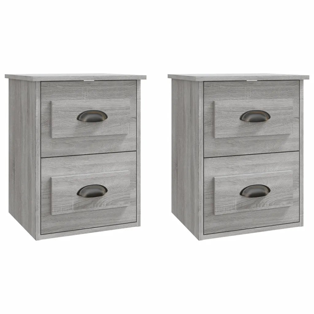 Comodini a Parete 2 pz Grigio Sonoma 41,5x36x53 cmcod mxl 78996