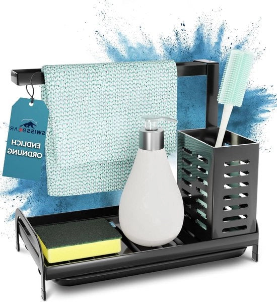 Organizzatore per la vasca da bagno - accessori da cucina e pulizia - design ottimizzato - inclusa vasca per raccogliere acqua.