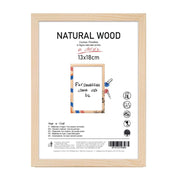 Cornice Portafoto da Appoggio Natural Wood con Piede 13 x 18 cm
