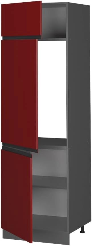 Armadio frigorifero R-Line, Rosso, 60 cm Forma a J, per la libera combinazione all'interno di sistemi cucina modulari