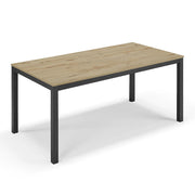 Tavolo da pranzo allungabile Quercia 160x85 modello GIOTTO MADE IN ITALY con 2 allunghe laterali da 40 cm per sala da pranzo, cucina e soggiorno, design moderno