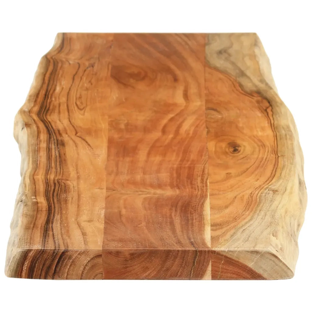 Piano Tavolo 160x40x3,8 cm Rettangolare Legno Acacia Bordi Vivi 370640