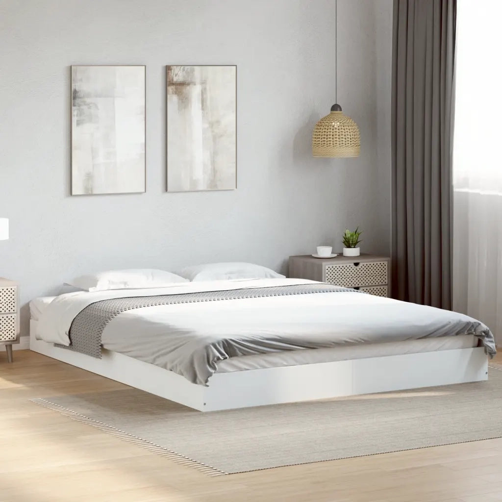 Giroletto senza Materasso Bianco 160x200cm in Legno Multistrato 842007