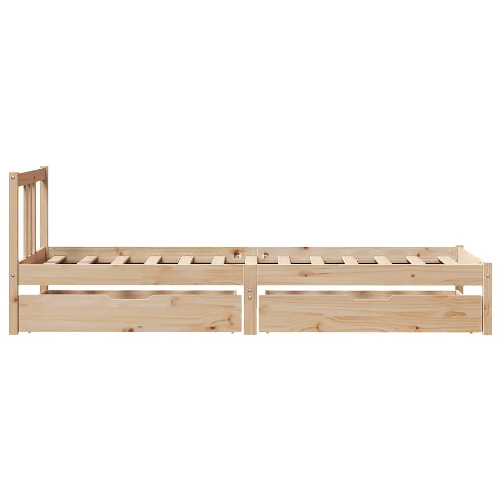 vidaXL Letto senza Materasso 75x190 cm in Legno Massello Pino
