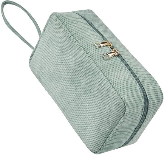 Tas da bagno per donne in corduroy Tas da viaggio per cosmetici per donne in corduroy