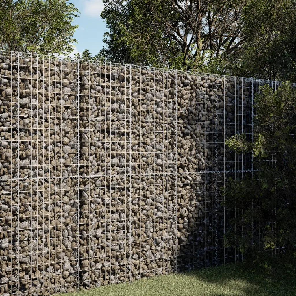vidaXL Cesto Gabbione con Copertura 100x100x200 cm in Ferro Zincato