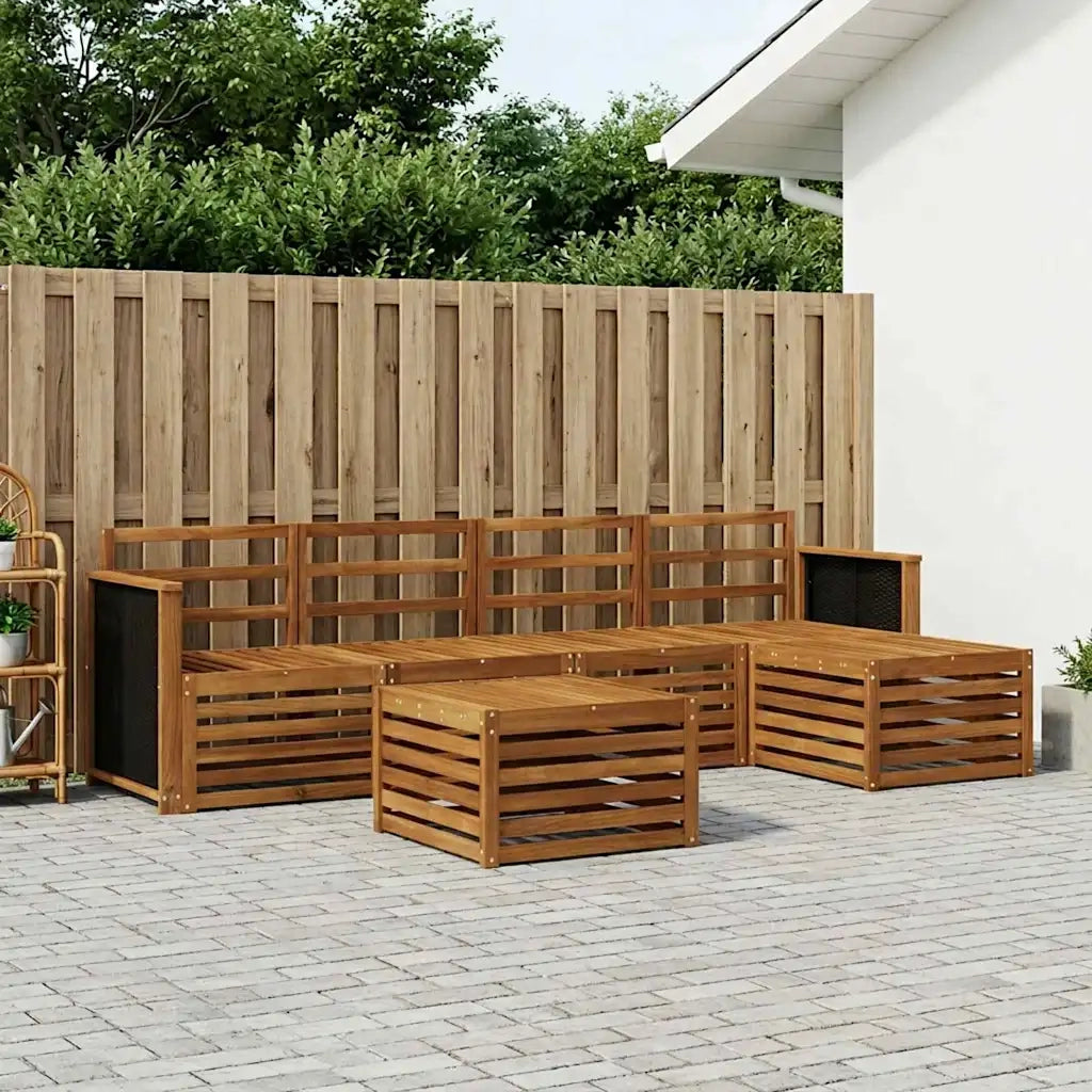 Set di divani da esterno 6 pcs Naturale