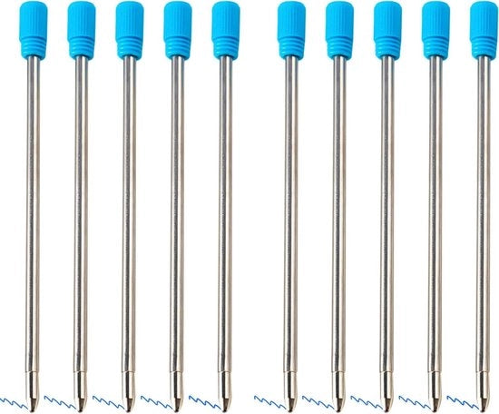 20 Stuks Metalen Balpenvulling Medium Zwart/Blauw