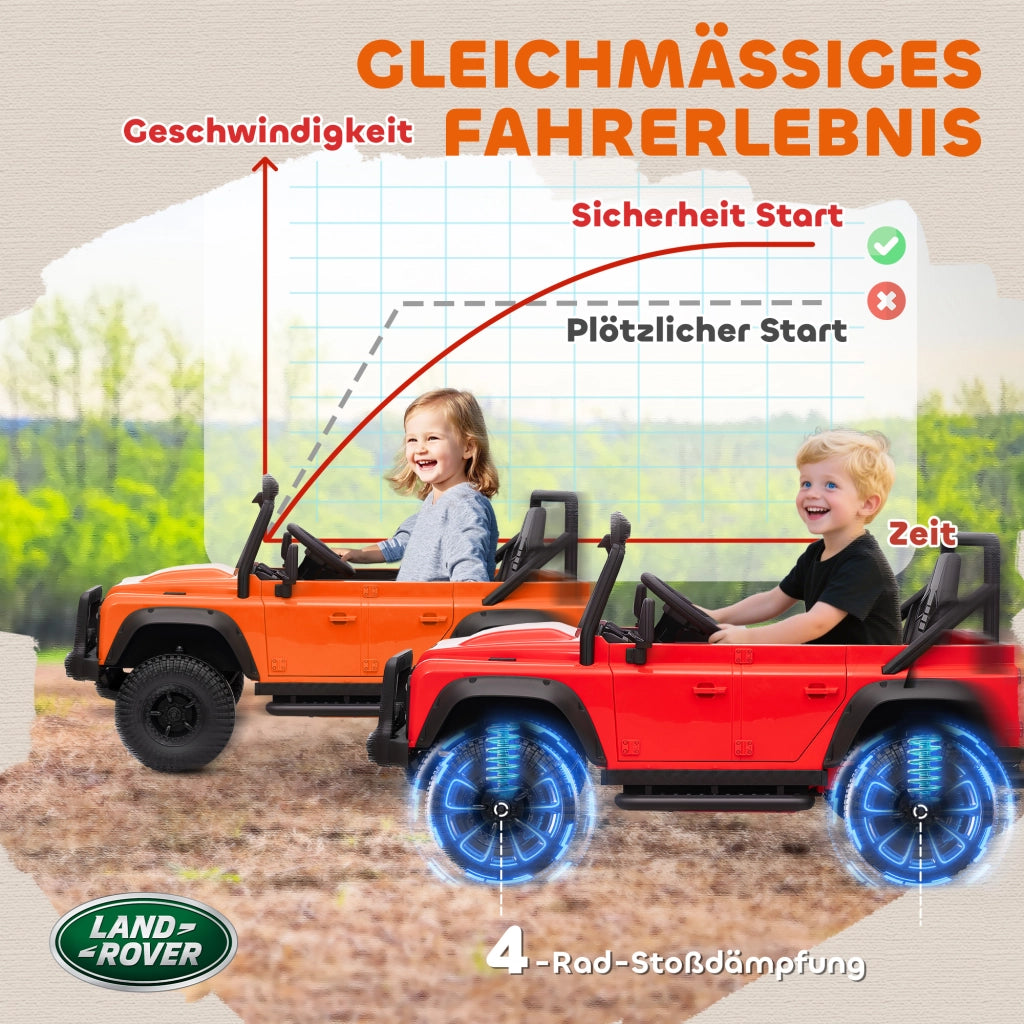 Auto Elettrica per Bambini ¨C zephmum ¨C Arancione con Telecomando e Luci LED