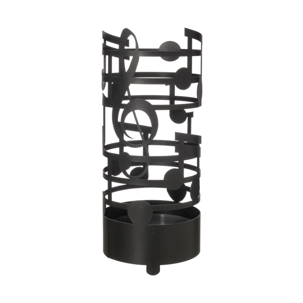 Moderno portaombrelli di design Note Musicali Nero